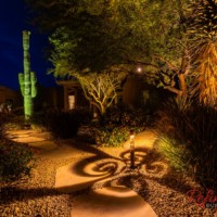 decorative spiral path lights