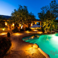 arizona backyard landscape lighting