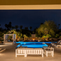 Backyard landscape lighting design in Paradise Valley, Arizona