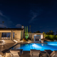 Paradise Valley backyard pool lighting and landscape design